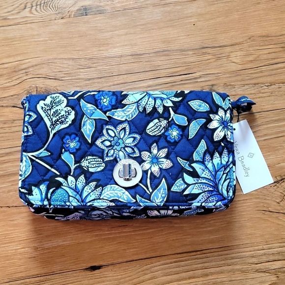 Vera Bradley Turnlock Crossbody Bag Tropics Tapestry NWT - Picture 1 of 9